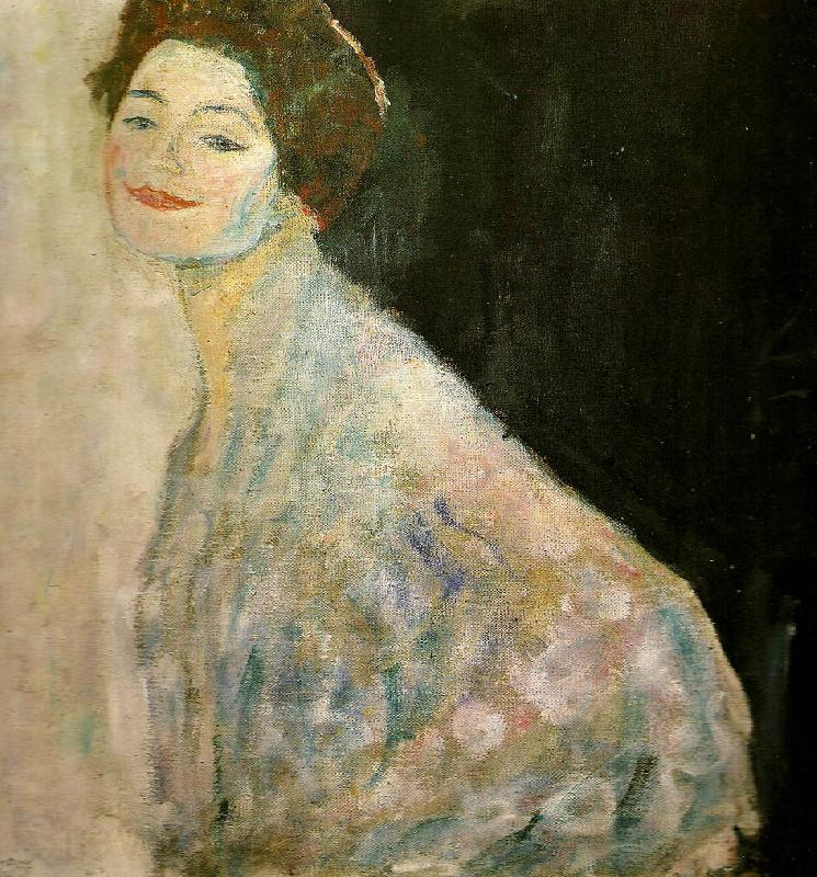 Gustav Klimt portratt  av kvinna i vitt France oil painting art